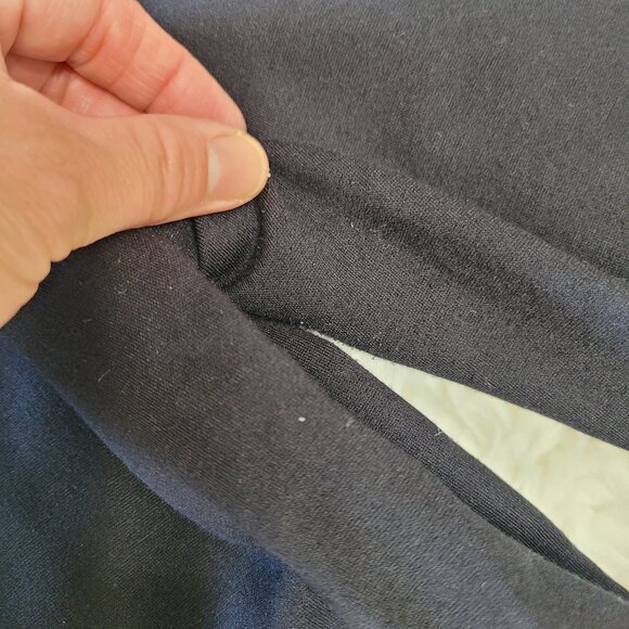 Tahari Wide Leg Stretch Crop Pants Slacks Sz M Black - Picture 6 of 7